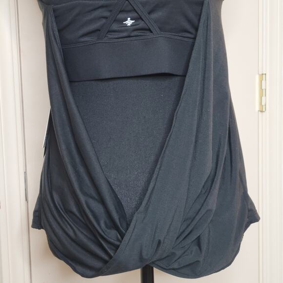 NWT Halara Double Strap Pleated Open Back Yoga Cami Top Built-in Sports Bra✨️M - Picture 6 of 16